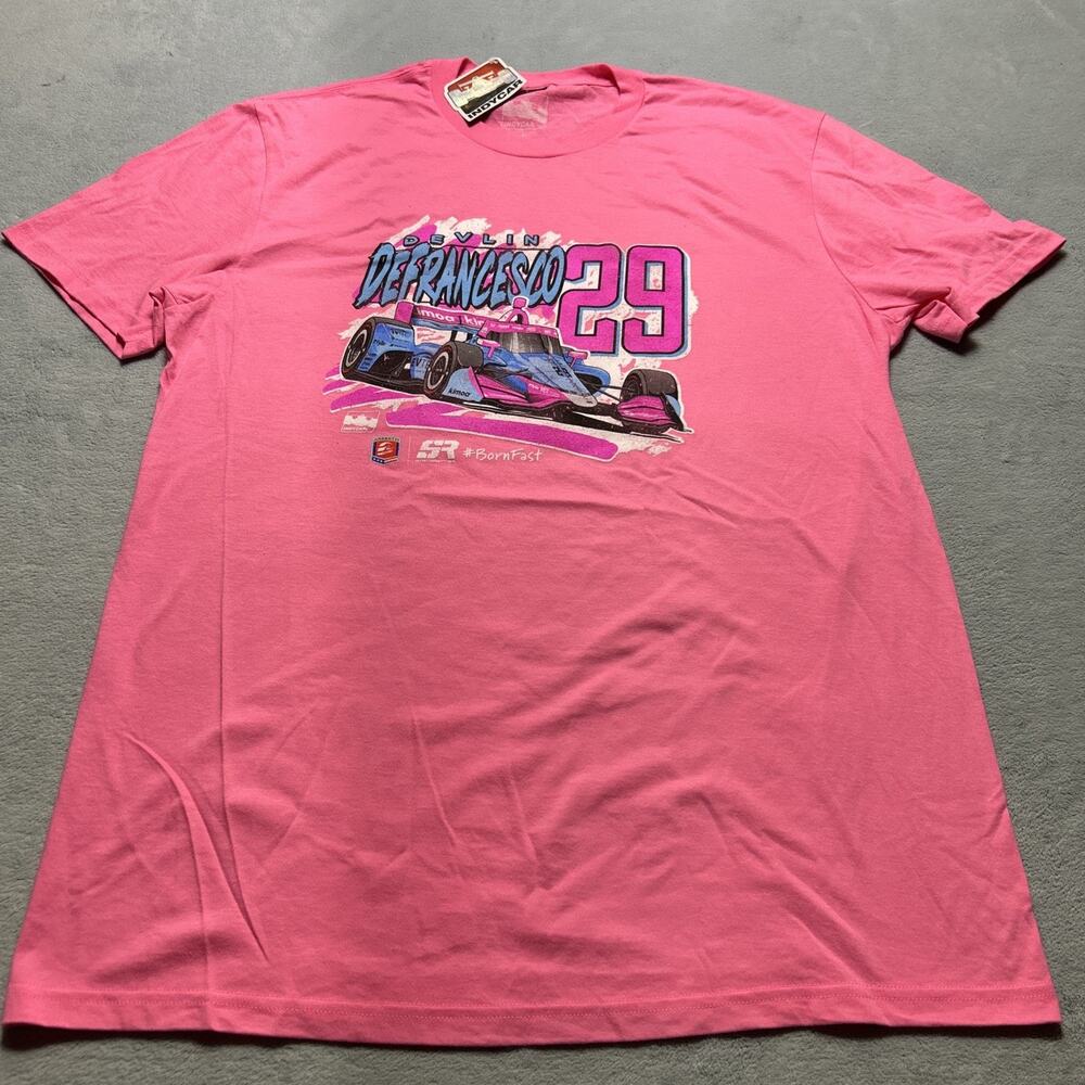 Devil In Defrancesco 29 IndyCar Series NASCAR Shirt Womens Large Formula 1 NEW